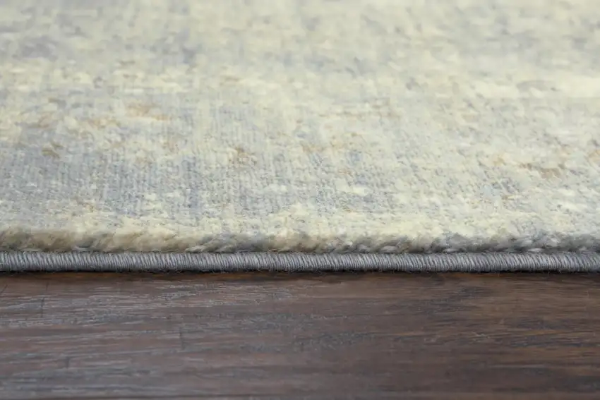 Beige Gray And Ivory New Zealand Lambs Wool Oriental Hand Carved Handmade Area Rug Photo 1