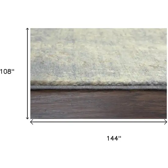 Beige Gray And Ivory New Zealand Lambs Wool Oriental Hand Carved Handmade Area Rug Photo 5