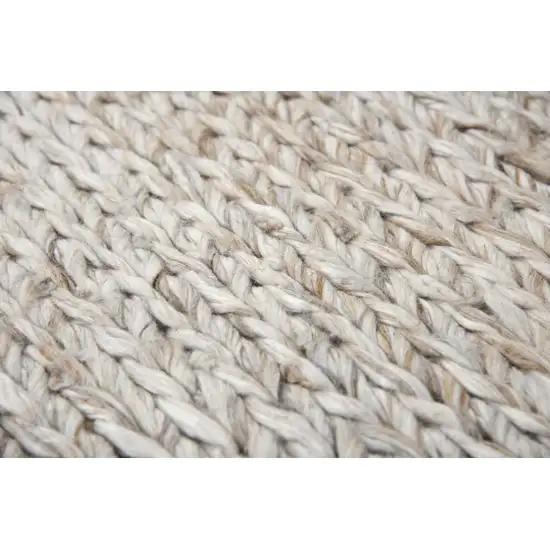 Beige Gray And Ivory Wool Hand Woven Area Rug Photo 3