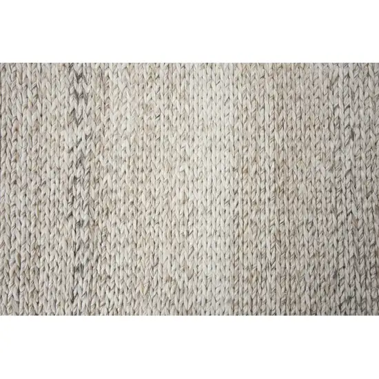 Beige Gray And Ivory Wool Hand Woven Area Rug Photo 4