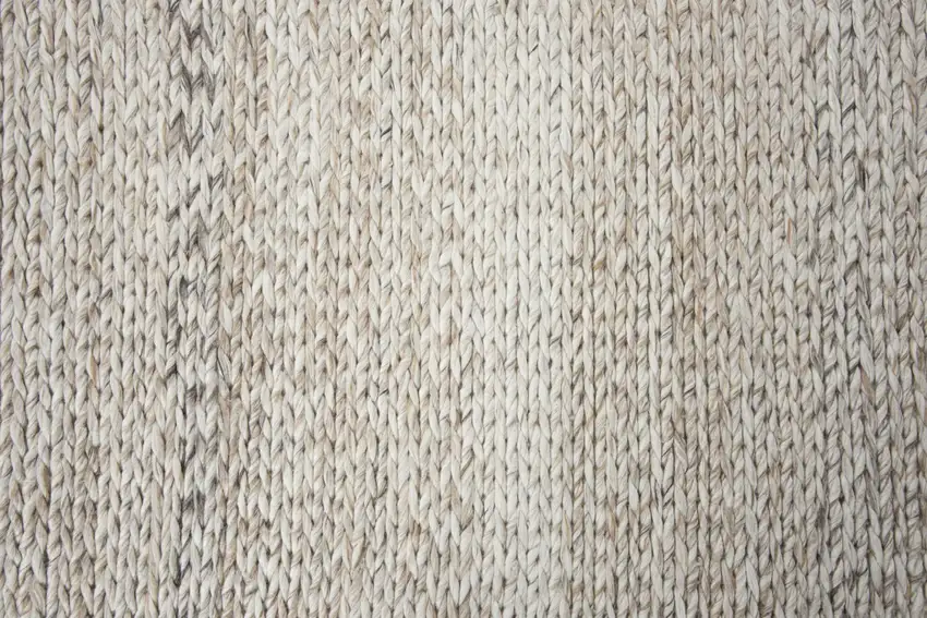 Beige Gray And Ivory Wool Hand Woven Area Rug Photo 4