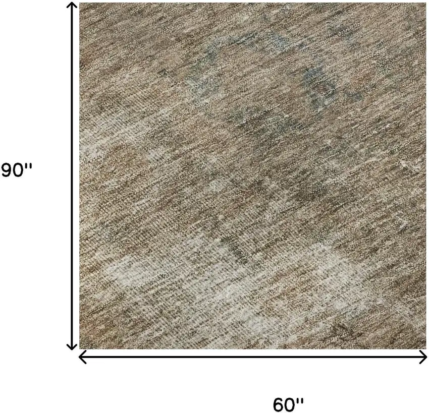 Beige Gray And Khaki Abstract Washable Area Rug With UV Protection Photo 9