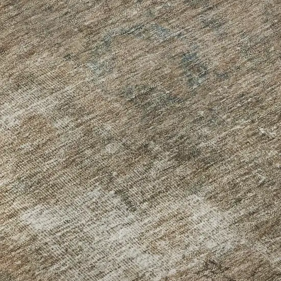 Beige Gray And Khaki Abstract Washable Area Rug With UV Protection Photo 2