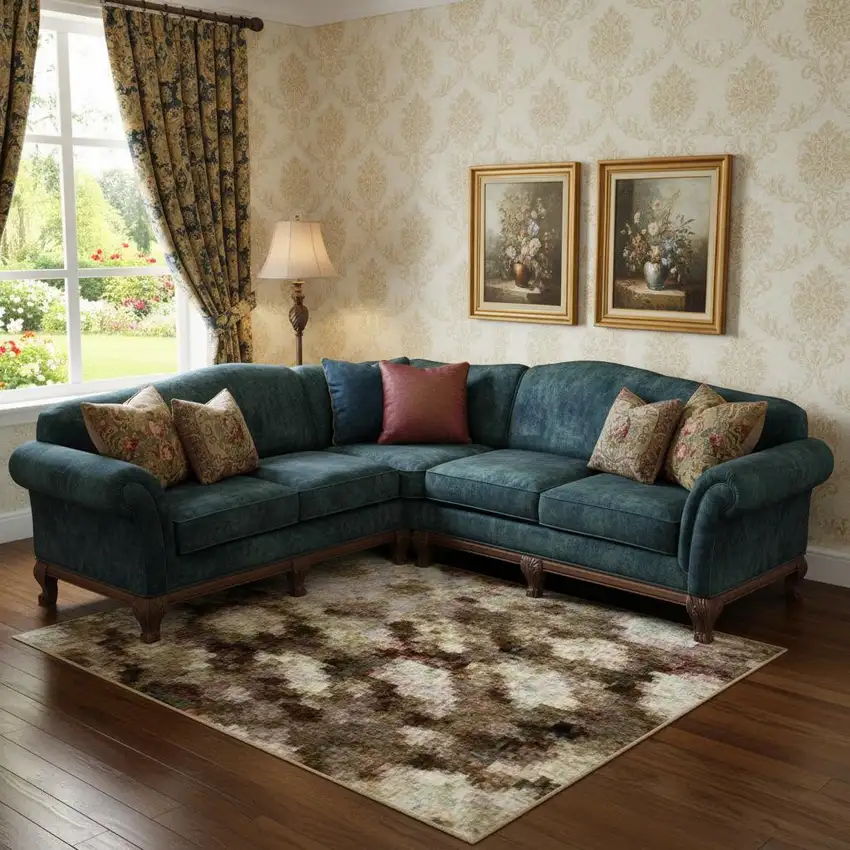 Beige Gray And Khaki Abstract Washable Area Rug With UV Protection Photo 2