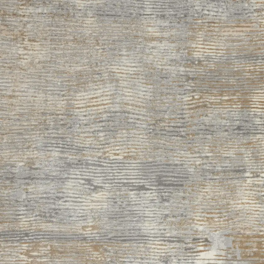 Beige Gray And Light Taupe Abstract Distressed Area Rug Photo 7