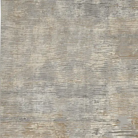 Beige Gray And Light Taupe Abstract Distressed Area Rug Photo 7