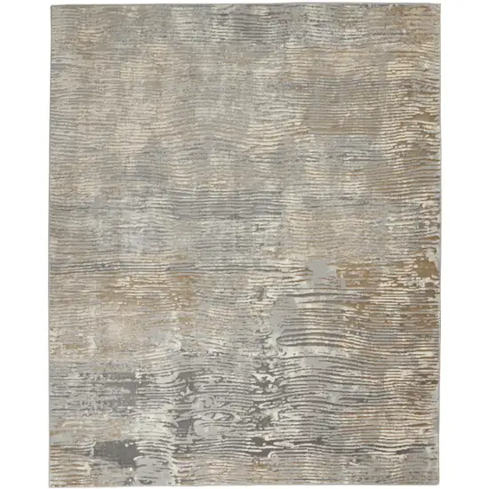 Beige Gray And Light Taupe Abstract Distressed Area Rug Photo 2