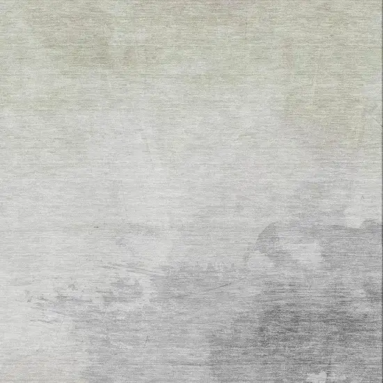 Beige Gray And Silver Abstract Washable Area Rug With UV Protection Photo 3