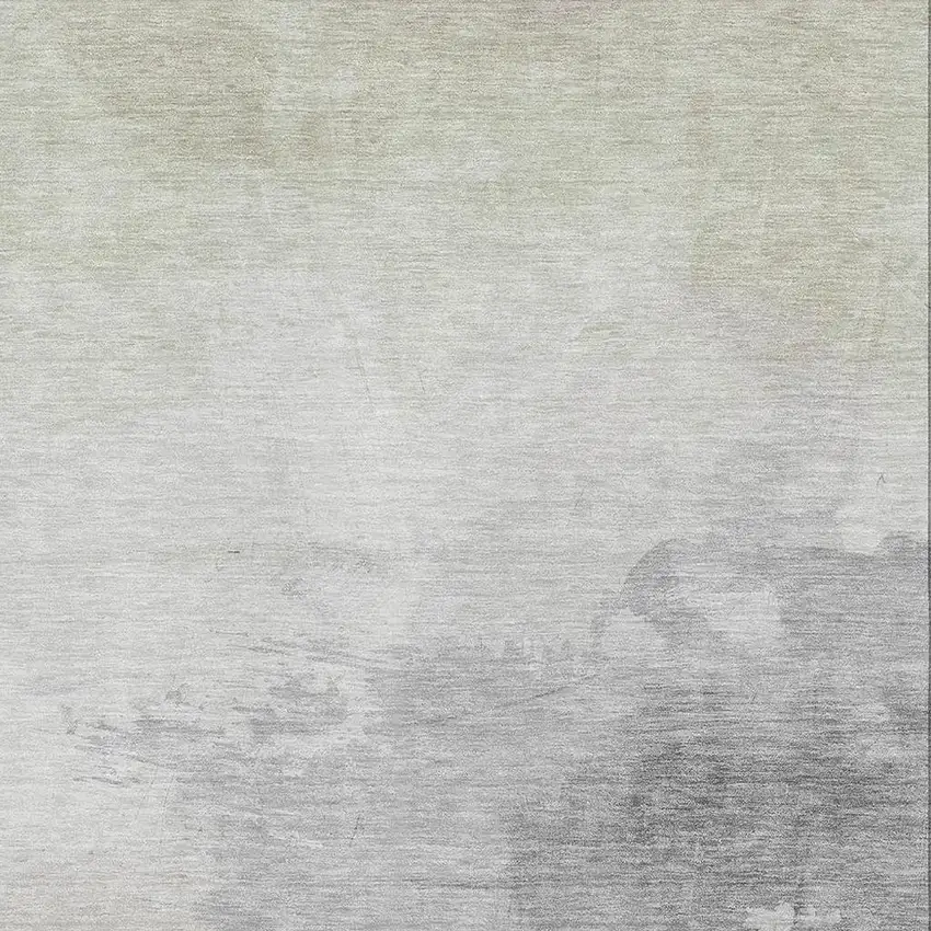 Beige Gray And Silver Abstract Washable Area Rug With UV Protection Photo 3