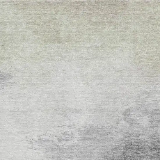 Beige Gray And Silver Abstract Washable Area Rug With UV Protection Photo 2