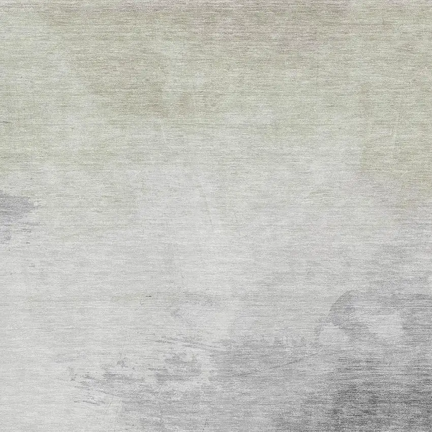 Beige Gray And Silver Abstract Washable Area Rug With UV Protection Photo 2