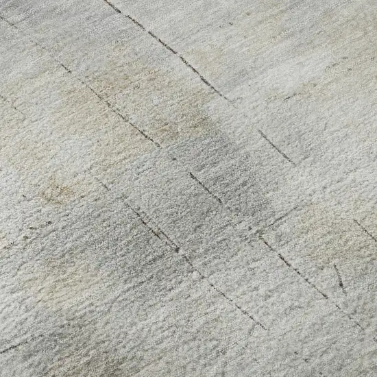 Beige Gray And Silver Abstract Washable Area Rug With UV Protection Photo 9