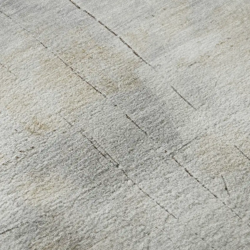 Beige Gray And Silver Abstract Washable Area Rug With UV Protection Photo 9