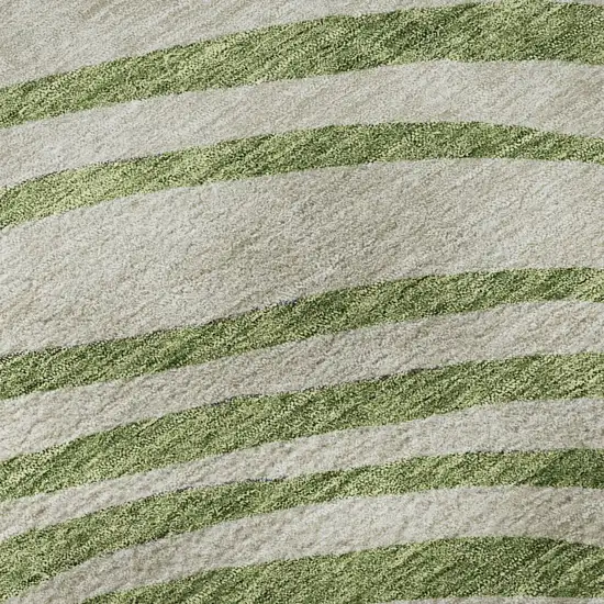 Beige Green And Blue Abstract Washable Area Rug With UV Protection Photo 8
