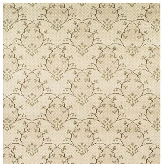 Beige Floral Vines Area Rug Photo 6