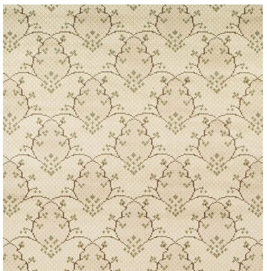 Beige Floral Vines Area Rug Photo 6