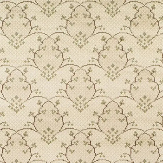 Beige Floral Vines Area Rug Photo 5