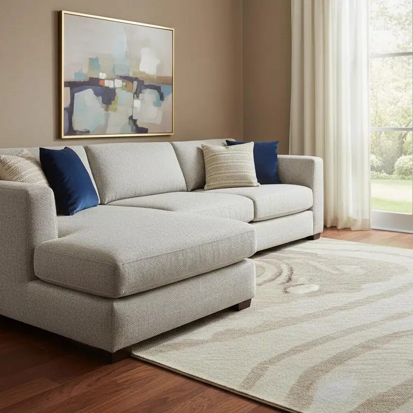 Beige Green And Taupe Abstract Washable Area Rug With UV Protection Photo 2