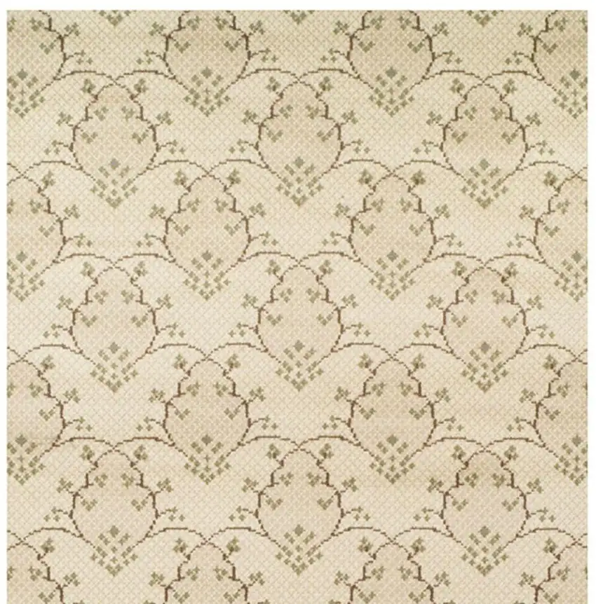 Beige Floral Vines Area Rug Photo 6
