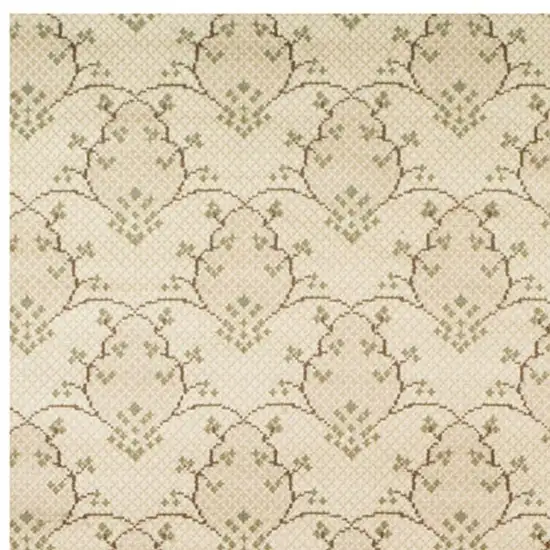 Beige Floral Vines Area Rug Photo 5