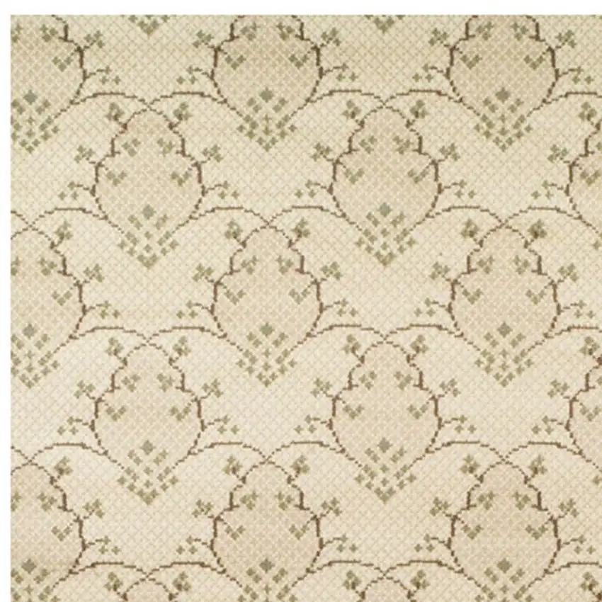 Beige Floral Vines Area Rug Photo 5