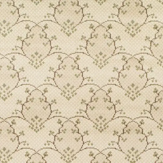 Beige Floral Vines Area Rug Photo 4