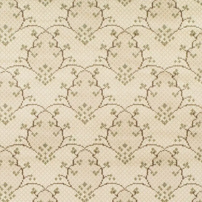 Beige Floral Vines Area Rug Photo 4