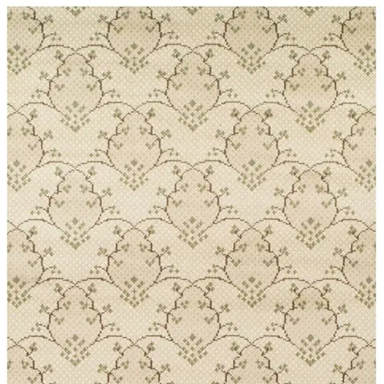 Beige Floral Vines Area Rug Photo 5