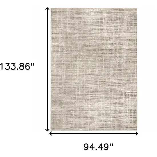 Beige Grey Ivory Tan And Brown Abstract Power Loom Stain Resistant Area Rug Photo 3