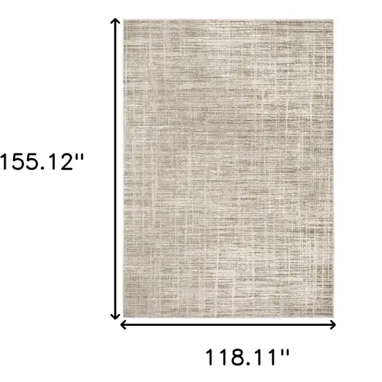 Beige Grey Ivory Tan And Brown Abstract Power Loom Stain Resistant Area Rug Photo 3