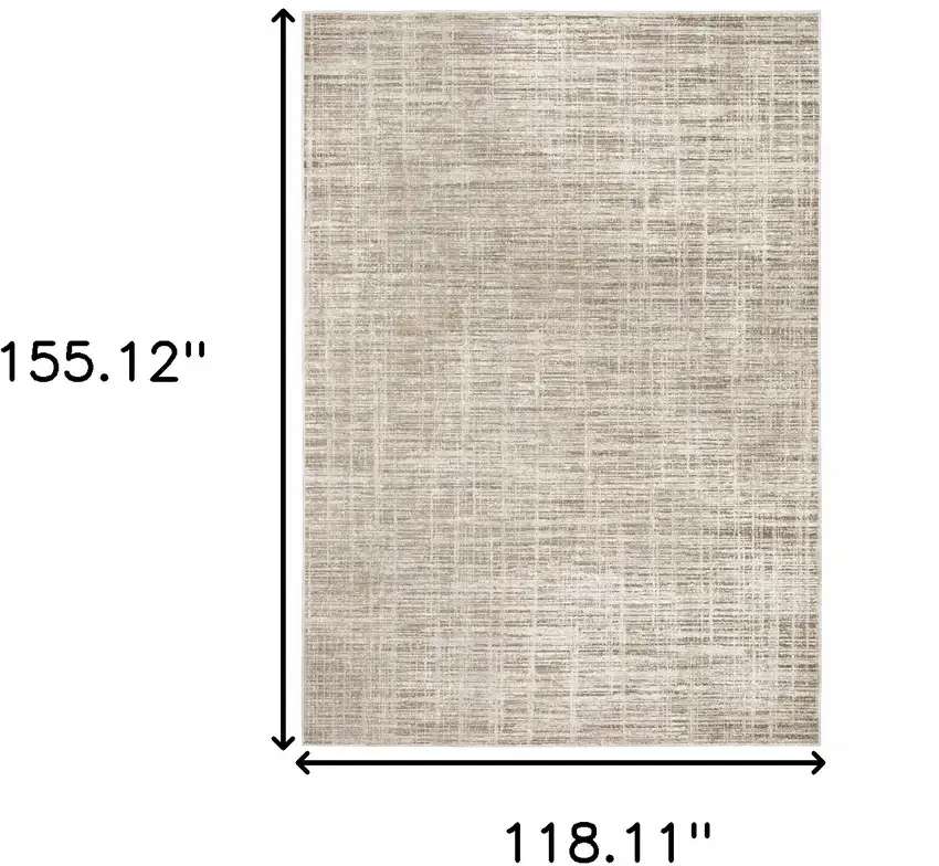 Beige Grey Ivory Tan And Brown Abstract Power Loom Stain Resistant Area Rug Photo 3