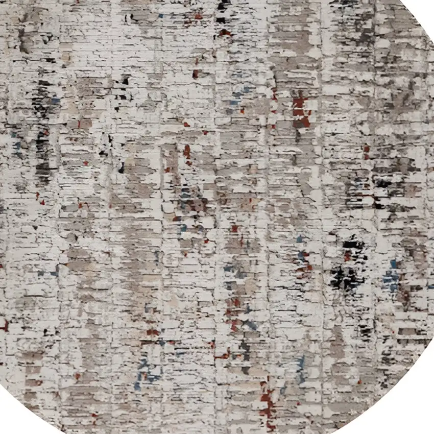 8' Blue Gray Round Area Rug Photo 5
