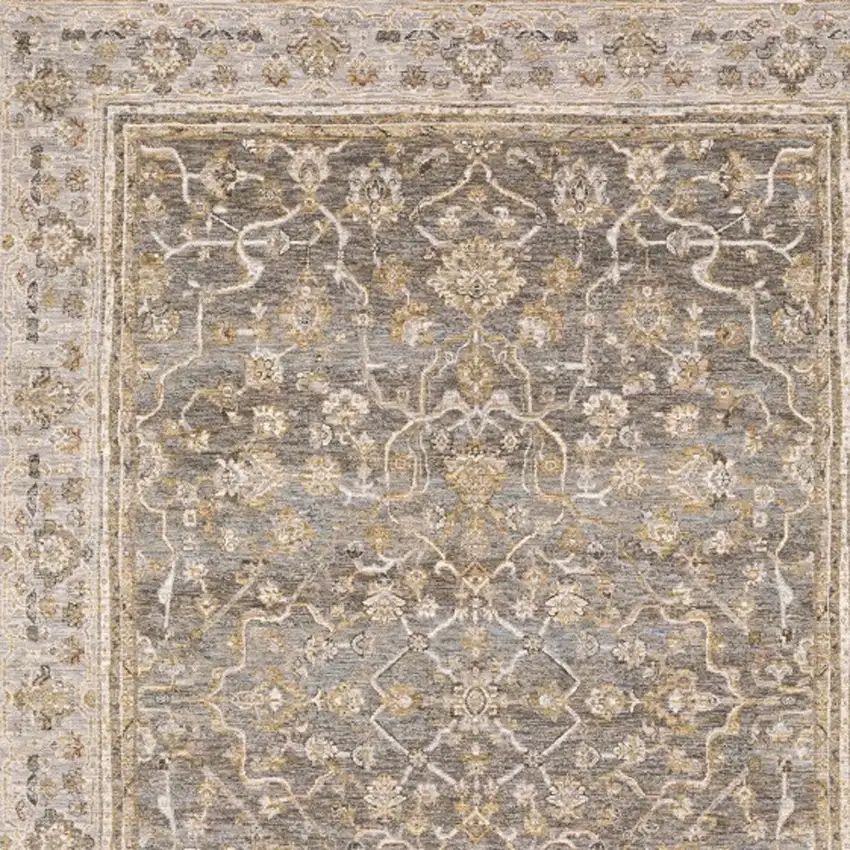Beige Grey Machine Woven Oriental Indoor Arean Rug Photo 5
