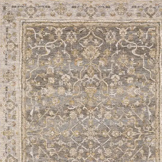 Beige Grey Machine Woven Oriental Indoor Arean Rug Photo 5