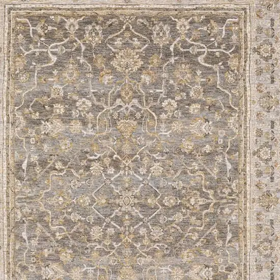 Beige Grey Machine Woven Oriental Indoor Arean Rug Photo 3