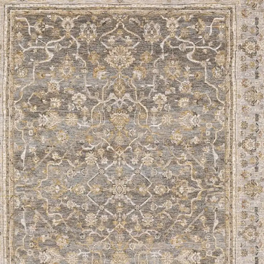 Beige Grey Machine Woven Oriental Indoor Arean Rug Photo 3