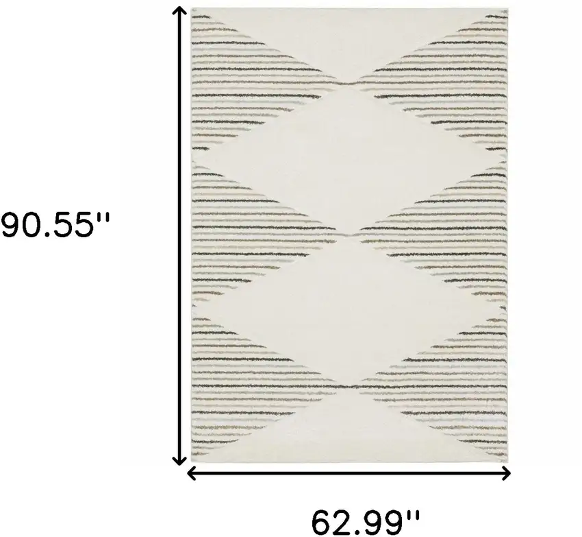 Beige Grey Sage Green Pale Blue Brown And Charcoal Geometric Power Loom Stain Resistant Area Rug Photo 10
