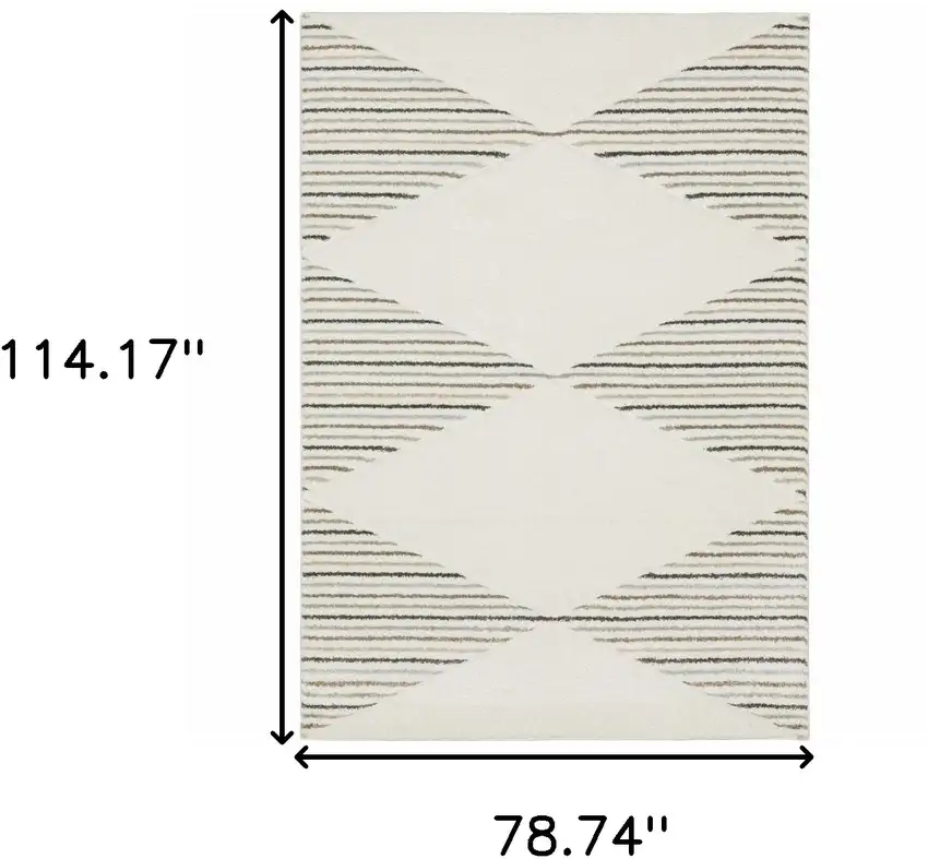 Beige Grey Sage Green Pale Blue Brown And Charcoal Geometric Power Loom Stain Resistant Area Rug Photo 10