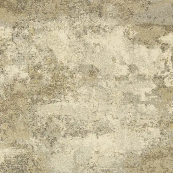 Beige Grey Tan And Gold Abstract Power Loom Stain Resistant Area Rug Photo 3