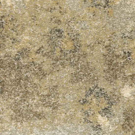 Beige Grey Tan And Gold Abstract Power Loom Stain Resistant Area Rug Photo 9