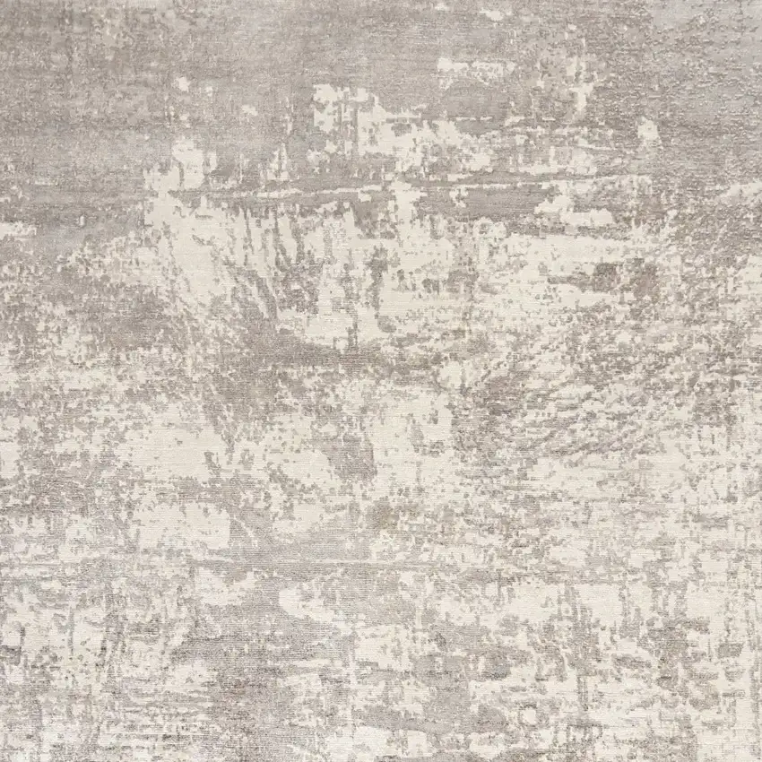 5'X7' Beige Hand Loomed Abstract Brushstroke Indoor Area Rug Photo 4
