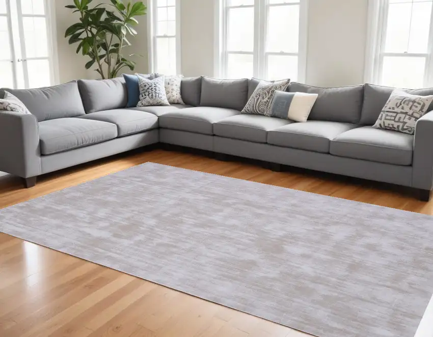 Beige Hand Loomed Area Rug Photo 1