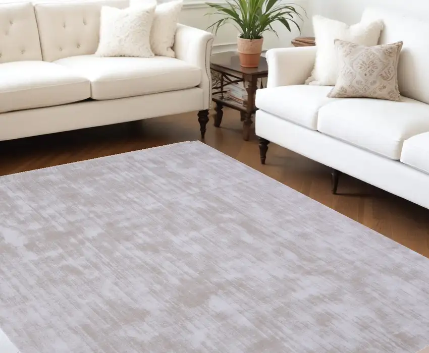 Beige Hand Loomed Area Rug Photo 1