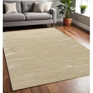 Photo of Beige Hand Tufted Abstract Indoor Area Rug