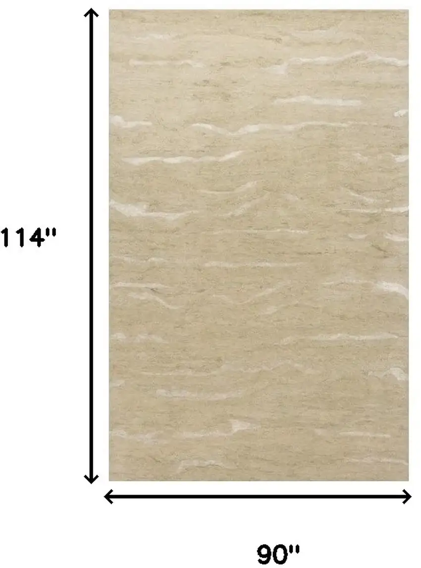 Beige Hand Tufted Abstract Indoor Area Rug Photo 3