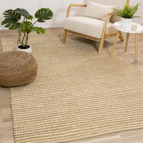 Beige Hand Woven Area Rug Photo 6