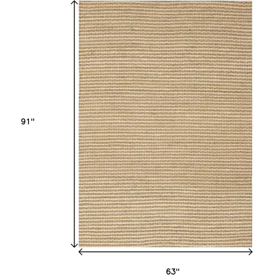 Beige Hand Woven Area Rug Photo 3