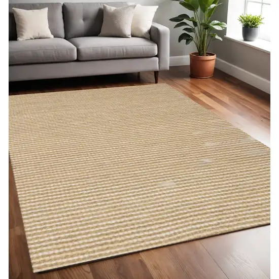 Beige Hand Woven Area Rug Photo 1