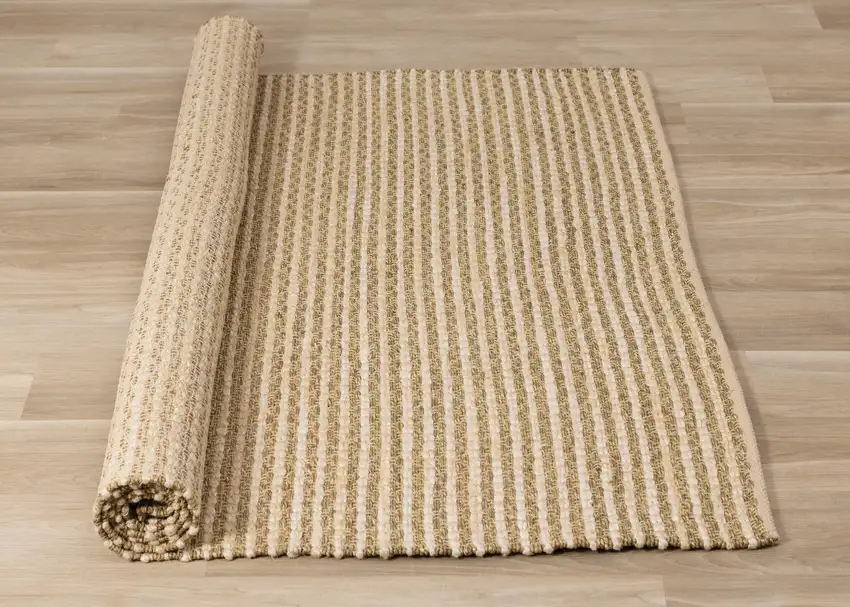 Beige Hand Woven Area Rug Photo 9