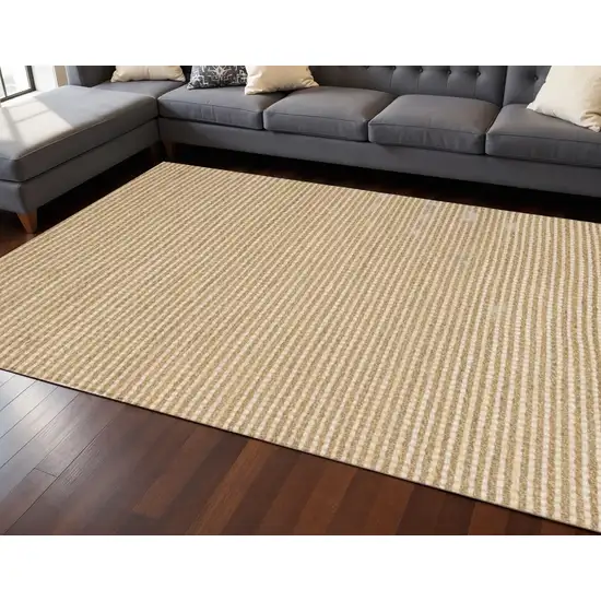 Beige Hand Woven Area Rug Photo 1